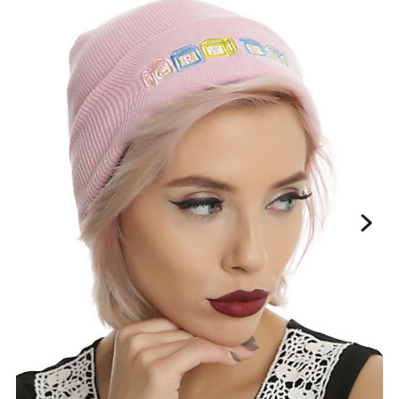 Hot Topic Accessories - Melanie martinez pink cry baby beanie